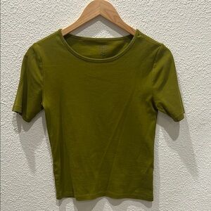 J. Crew Green Fitted Short Sleeve T-Shirt